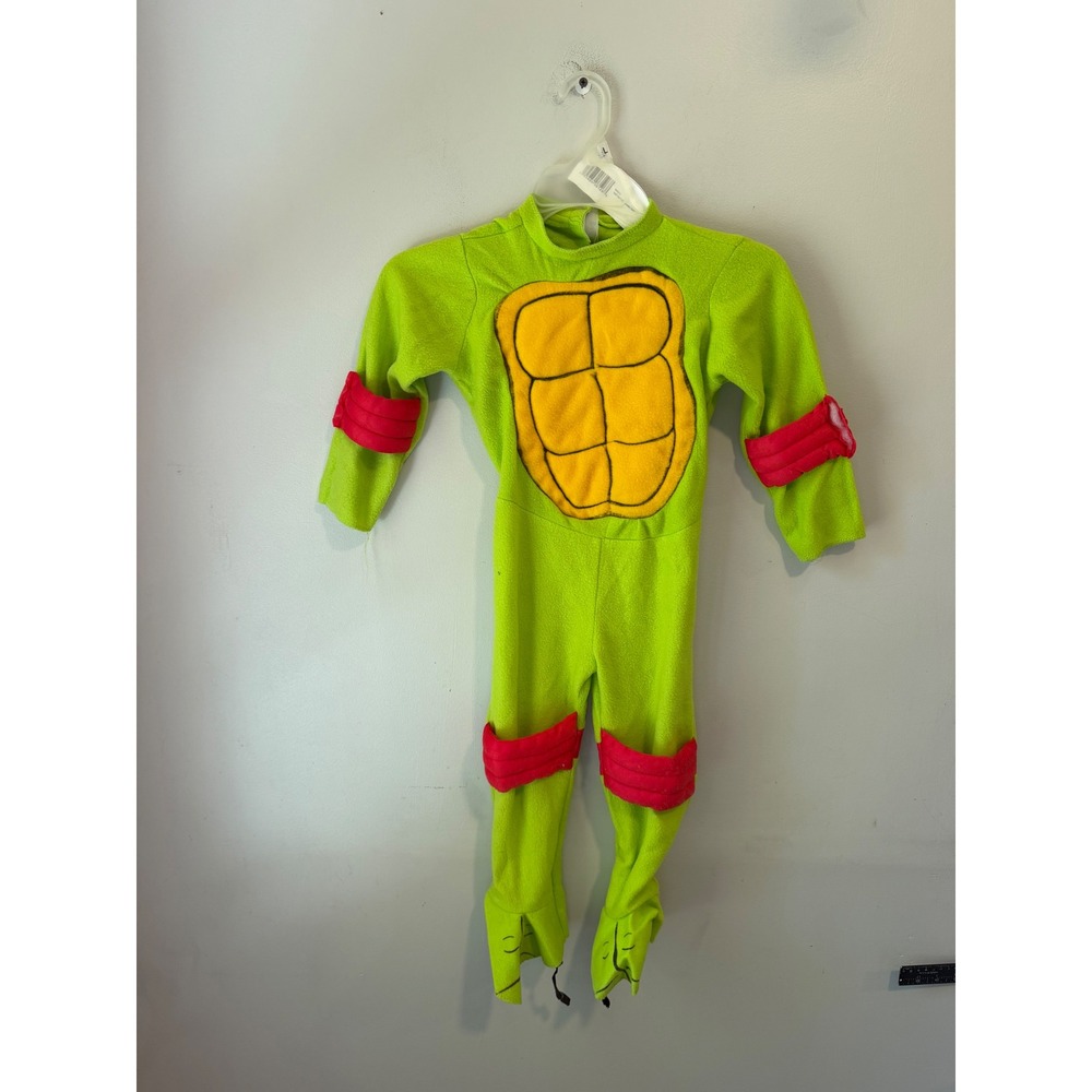 Rubies TMNT Raphael Costume Jumpsuit Toddler 4T Green Red Ninja Turtles 337059